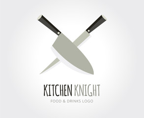 Abstract knife logo template for branding and design