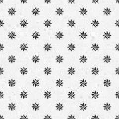 Black and White Eight Pointed Pinwheel Star Symbol Tile Pattern