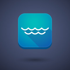 App button with a water sign