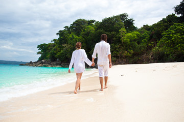 Loving couple on beach