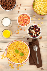 Cornflakes breakfast background