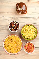 Mix cornflakes background