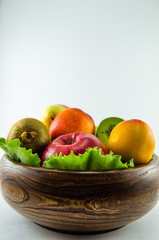 Fruits on a white background