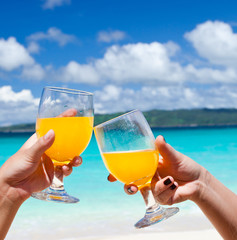 Orange Cocktails on beach