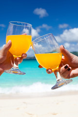 Orange Cocktails on beach