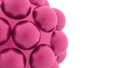Pink abstract spheres background