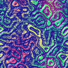 Closeup of the colorful alien skin texture with folds illustration.