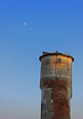 water tower evening
