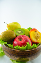 Fruits on a white background