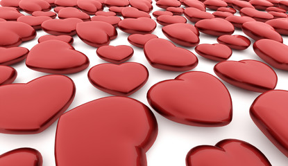 Obraz premium A red heart isolated on white