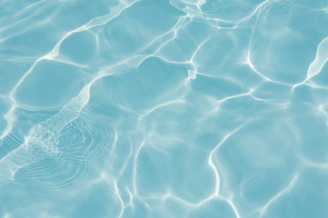 Blue water surface in swimming pool