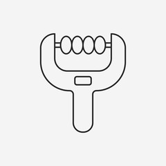 Face massagers line icon