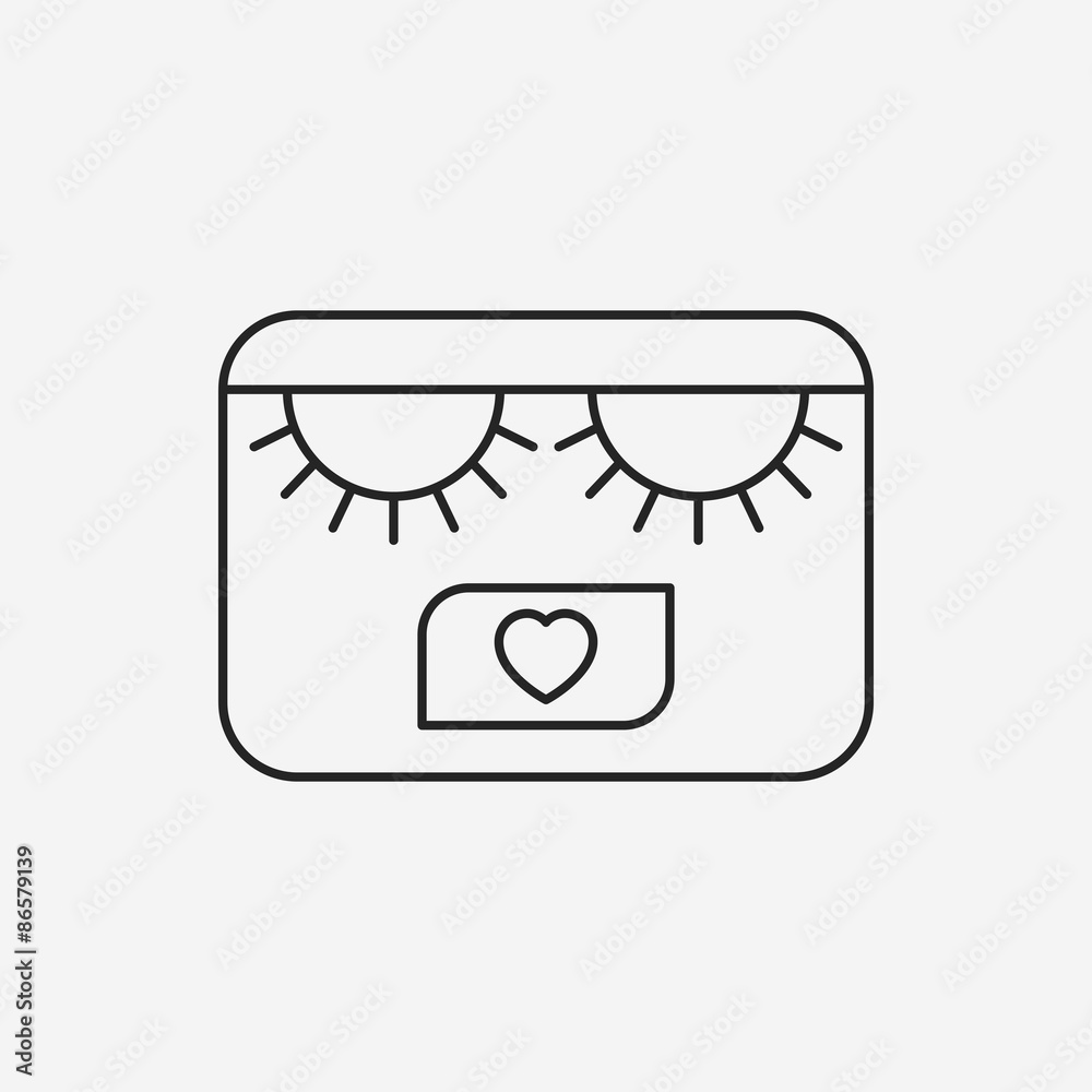 Canvas Prints eyelashes line icon