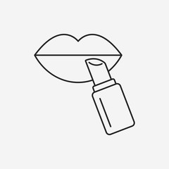 lipstick line icon