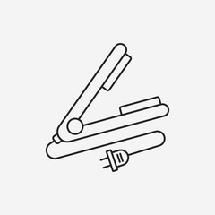 Hair curlers line icon