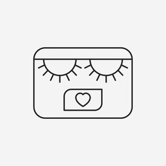eyelashes line icon