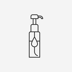 cosmetic bottles line icon