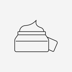 cosmetic bottles line icon