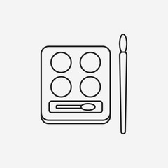 Eye shadow line icon