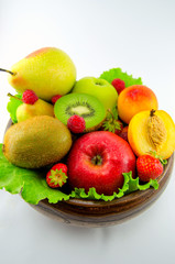 Fruits on a white background