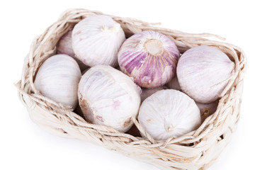 Garlic in basket