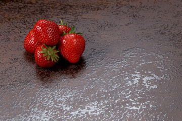Strawberries on a stone table 
