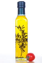 Olive oil in bottle
