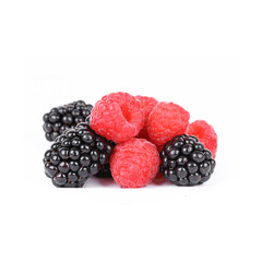 Blackberry and raspberries