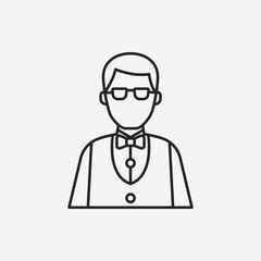 Casino Dealer line icon