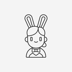 Casino Dealer line icon