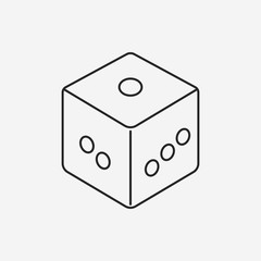 Dice line icon