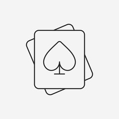 Fototapeta premium poker line icon