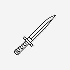 sword line icon
