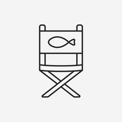 fishing chair line icon