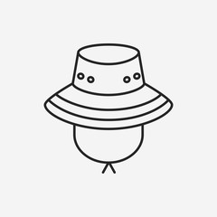 fisherman hat line icon