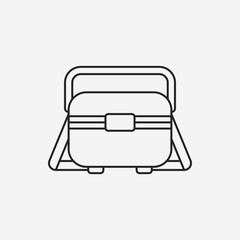 fishing box line icon