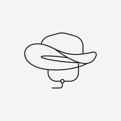 fisherman hat line icon