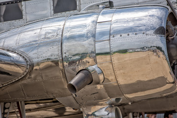old airplane iron propeller detail