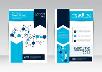Abstract design vector template for brochure flyer in A4 size