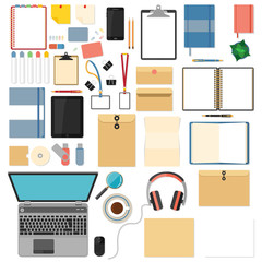  Flat mockups for design