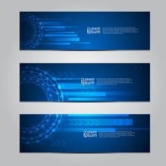 Vector design Banner network technology medical background. 