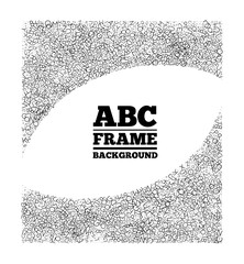 Frame created from the letters of different sizes 