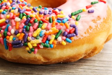 Sprinkled Donuts close up