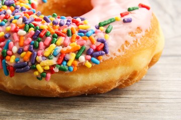 Sprinkled Donuts close up