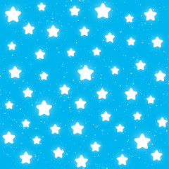 Seamless pattern with shiny stars 