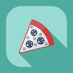 Flat modern design with shadow icons pizza