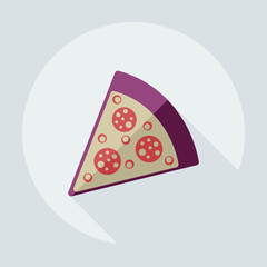 Flat modern design with shadow icons pizza