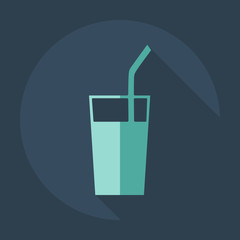 Flat modern design with shadow icons coffee