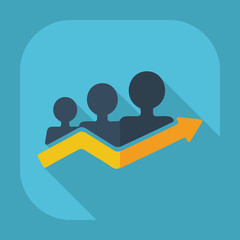 Flat modern design with shadow business icon
