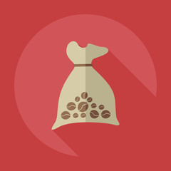 Flat modern design with shadow icon coffee